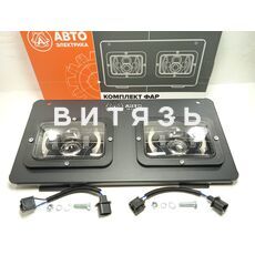 Комплект фар светодиодных прямоуг. на МТЗ  FG308-RТ-SET-LED (2 фары, ДХО, поворотник, с рамкой), АЕ - Магазин Витязь