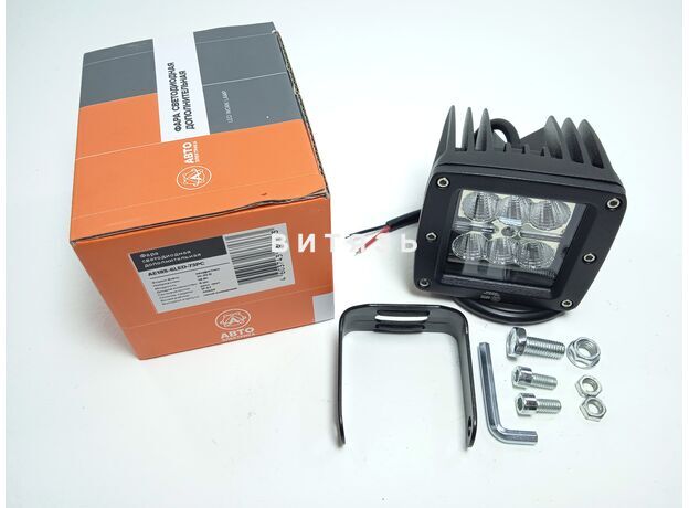 Фара светодиодная дополнительная квадратная AE18S-6LED-73PC рассеянный свет, 6 диодов, 18W (80*73*75 - Магазин Витязь