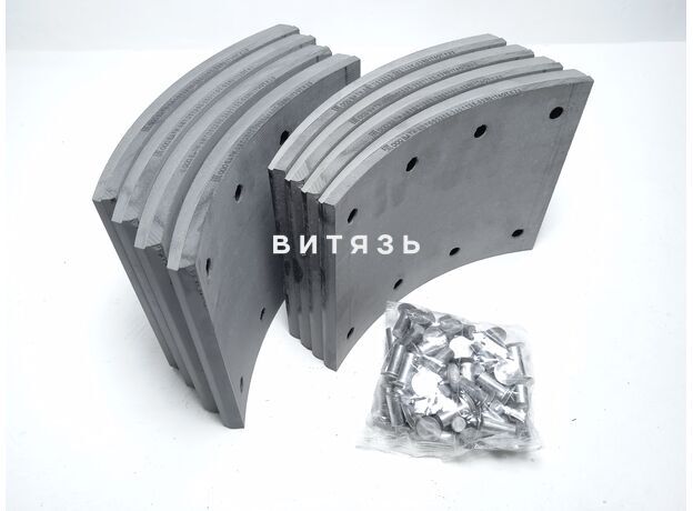 Накладка тормозная КАМАЗ 53212-3501105 (8шт+закл,расточ.) АККОР - Магазин Витязь